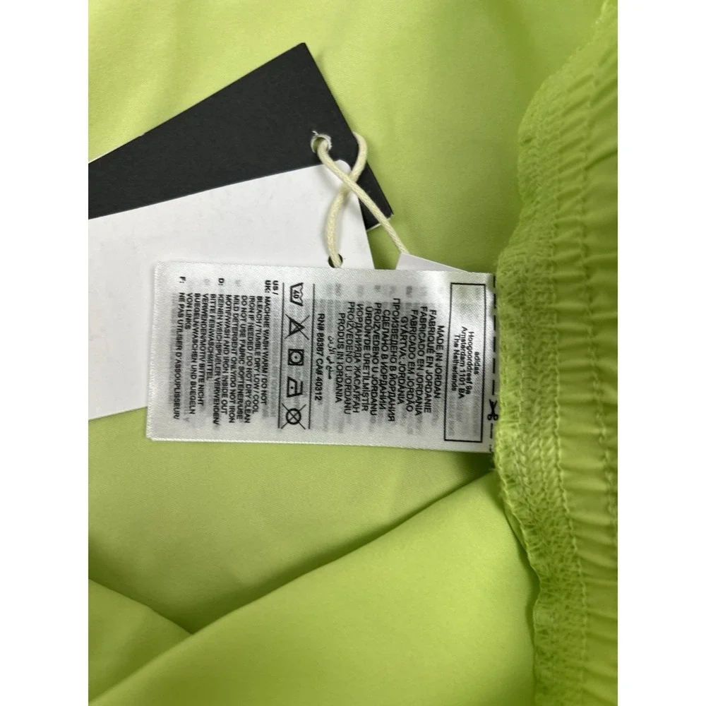 Adidas Aeroready Pacer 3 Stripes Woven Training Shorts Lime IM2339 Women's Large - Picture 3 of 7